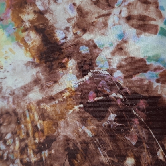 Onzie size small medium brown watercolor full length yoga athletic leggings - Picture 4 of 10